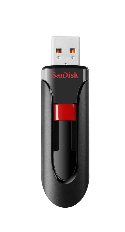 SanDisk Cruzer Glide USB 2.0 atmintinė 64GB, juoda, 2 nuotrauka